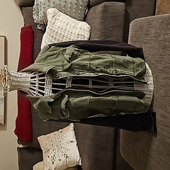 Free People Army Green Jacket/Blazer, Size Medium - Picture 1 of 10